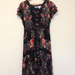 Patrons of Peace Boho Floral Maxi-Dress